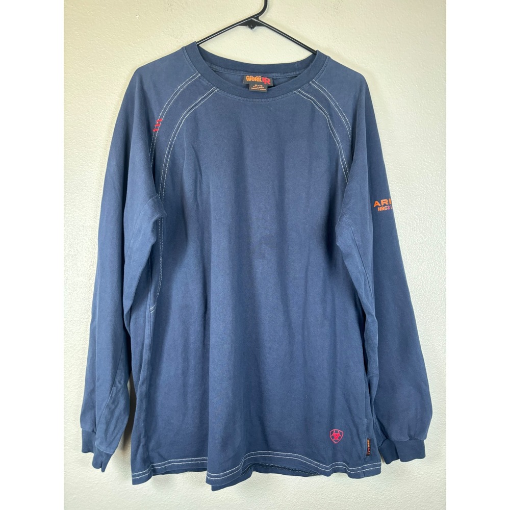 Ariat Work FR Mens XL Navy Flame Resistant Long Sleeve T-Shirt HRC2 NFPA 2112